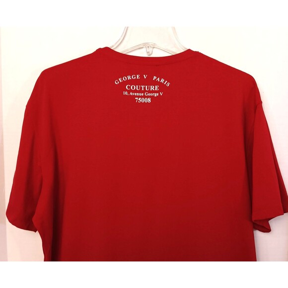 Avenue George V Paris T Shirt Mn 3XL Red Joker Jeweled Rhinestone Luxury Street - Picture 8 of 12